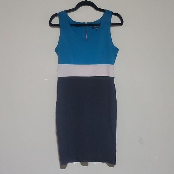 KAREN KANE Color Block Sheath Dress - Size Medium - Picture 1 of 7